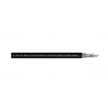 Cordial 15578 RJ45 tinklo kabelis, patch kabelis CAT 7a S/FTP 2,00 m juodas PUR apvalkalas 1 vnt.