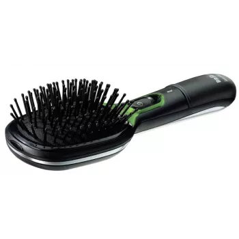 BRAUN BR 710 jonizuojantis plaukų šepetys su Iontec technologija, belaidis, juodas/sidabrinis