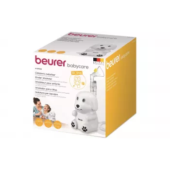 Beurer IH 24 Kids kompresorinis purkštuvas (nebulizatorius) su vaikų ir suaugusiųjų kaukėmis, 3,16 µm dalelių dydis, 8 ml talpa, tylus veikimas 60309