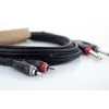 Cordial 14839 6,3mm mono jack į RCA audio kabelis, 1m, juodas