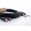 Cordial 14842 dvigubas mono jack – RCA audio kabelis, 6 m, juodas