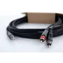 Cordial 14856 3,5 mm jack į 2x RCA audio Y-adapterio kabelis, 3 m, juodas PVC, dvigubas kabelis
