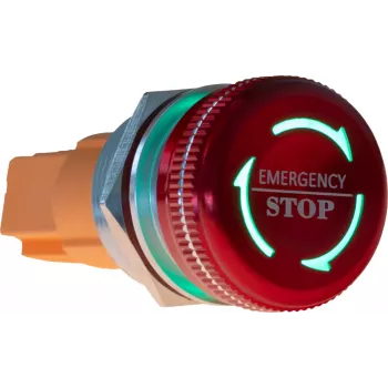 JOY-IT Button22NA-01 avarinio sustabdymo mygtukas, mechaninis fiksavimas, raudonas/žalias, Ø22 mm, IP67, IK10