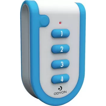 m-e modern-electronics Odyon ODYON pro HS-4 4 kanalų radijo rankinis siųstuvas su priėmimo kontrole, 868,3 MHz, 1000 m nuotolis, rolling code, IP54, CR2032 baterija 56502