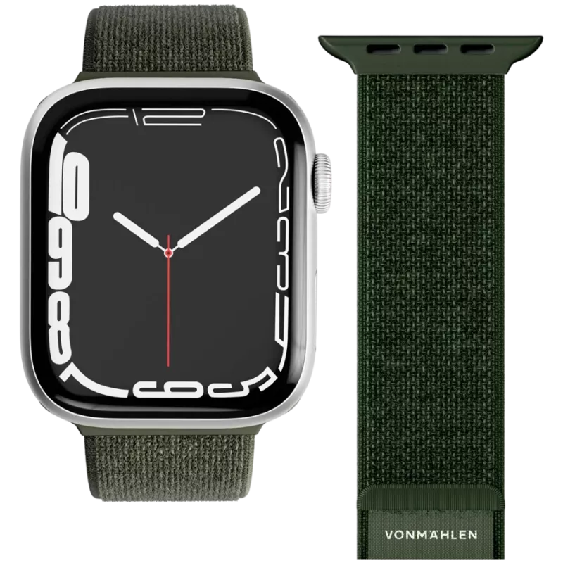 VONMÄHLEN Fitness Loop 2 išmaniojo laikrodžio apyrankė Apple Watch 44mm, 45mm, 49mm - alyvuogių spalvos