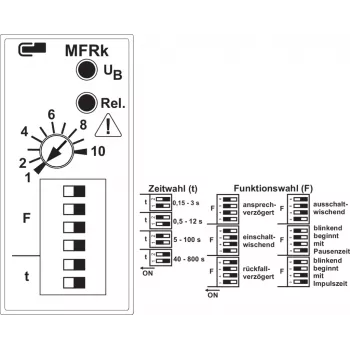 METZ CONNECT MFRk-E12 daugiafunkcis laiko relė 0,15-800s, 24-240V AC/DC, 1 CO 110310412230