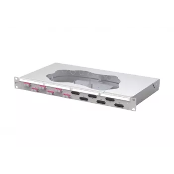 METZ CONNECT 6 prievadų SC Duplex OM4 optinio pluošto suvirinimo pach panelė 1U 19 colių stovo tvirtinimui 150457BB06-F