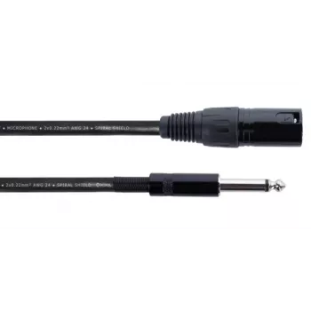 Cordial EM 5 MP XLR į 6,3 mm mono jack garso kabelis, 5 m, juodas, 14753