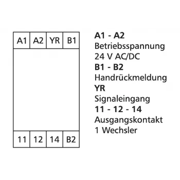 METZ Connect slenkstinis jungiklis 24 V AC/DC, 1 perjungiamasis kontaktas, DIN bėgelis, 17,5 mm, 11066670