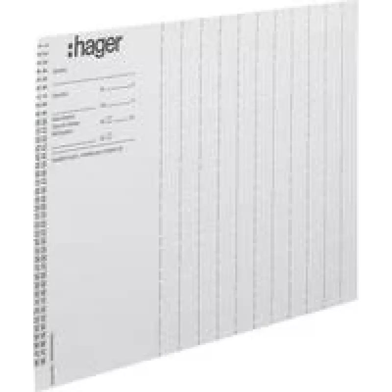 HAGER ZZ90B žymėjimo lapai Legrand Mosaic moduliams, A4, balti, 10 vnt. paketas