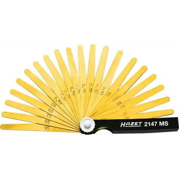 HAZET 2147MS jautrių tarpelių matuoklių rinkinys, 20 mentelių, 0,05–1,00 mm, DIN 2275