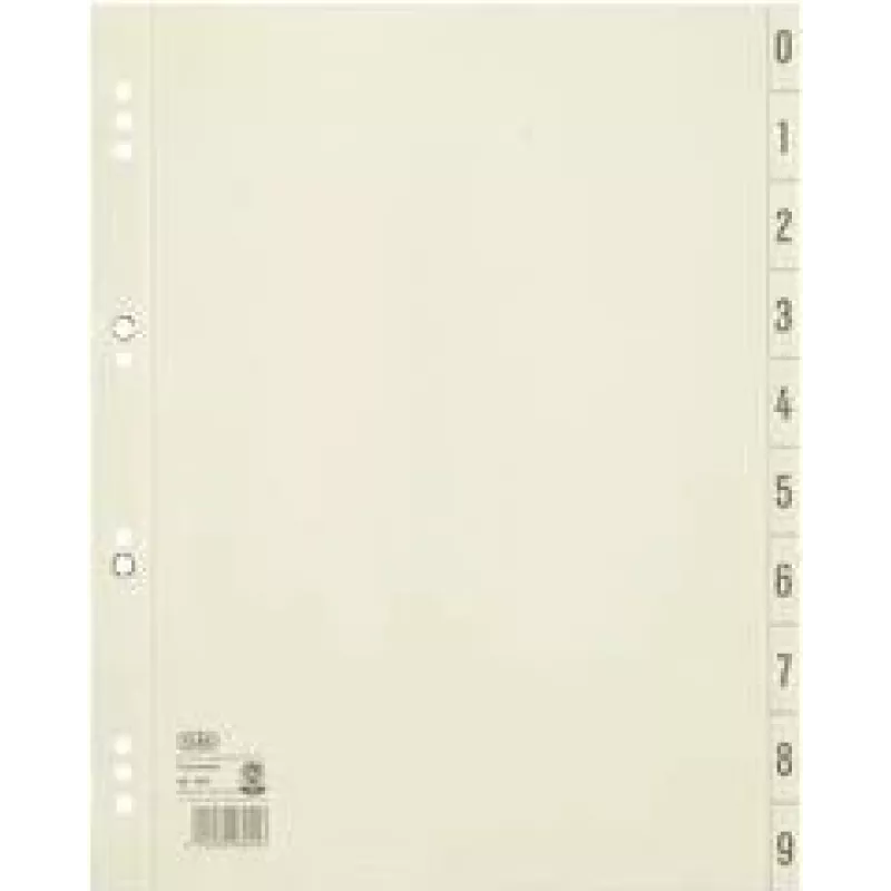 ELBA skirtukai, dvipusis spaudinys, šamio spalvos, 240 x 300 mm, kraftinis kartonas 200 g/m², sustiprintos skylės (06455)