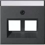 Gira System 55 dangtelis moduliniam lizdui 30° 2 vietų antracito 264028
