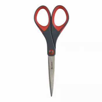 3M Scotch Precision žirklės 180 mm raudonos/pilkos smailiu antgaliu nerūdijančio plieno Comfort Grip (1447)