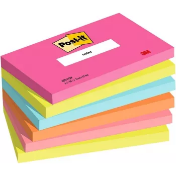 3M Post-it Notes 655-6-POP lipnūs lapeliai, 127 x 76 mm, Powerpink, 100 lapelių, perklijuojami