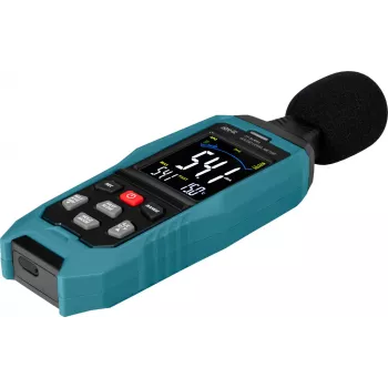 JOY-IT JT-SLM01 garso lygio matuoklis su spalvotu ekranu ir duomenų registratoriumi, 30-130 dB, 31,5 Hz - 8 kHz