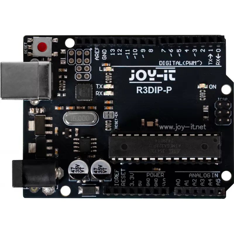 Joy-IT ARD_R3DIP-P Arduino UNO R3 suderinama mikrovaldiklio plokštė su ATmega328P DIP