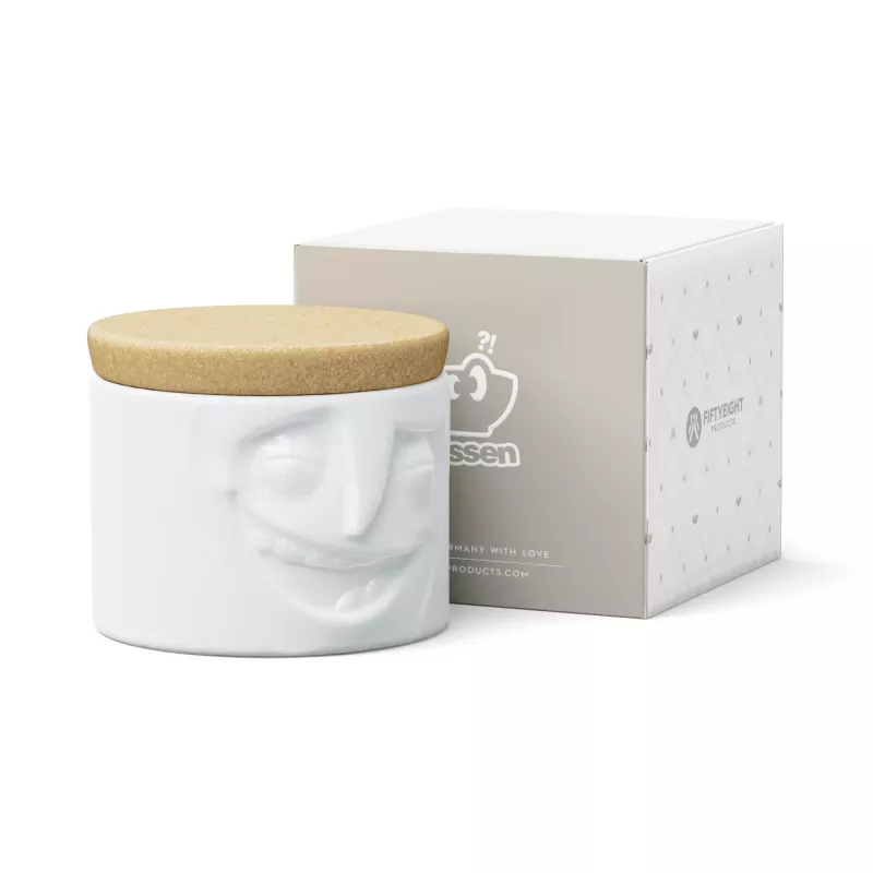 FIFTYEIGHT PRODUCTS BHS FIFTYEIGHT 900ml maisto laikymo stiklainis Cheerful White (T023101)