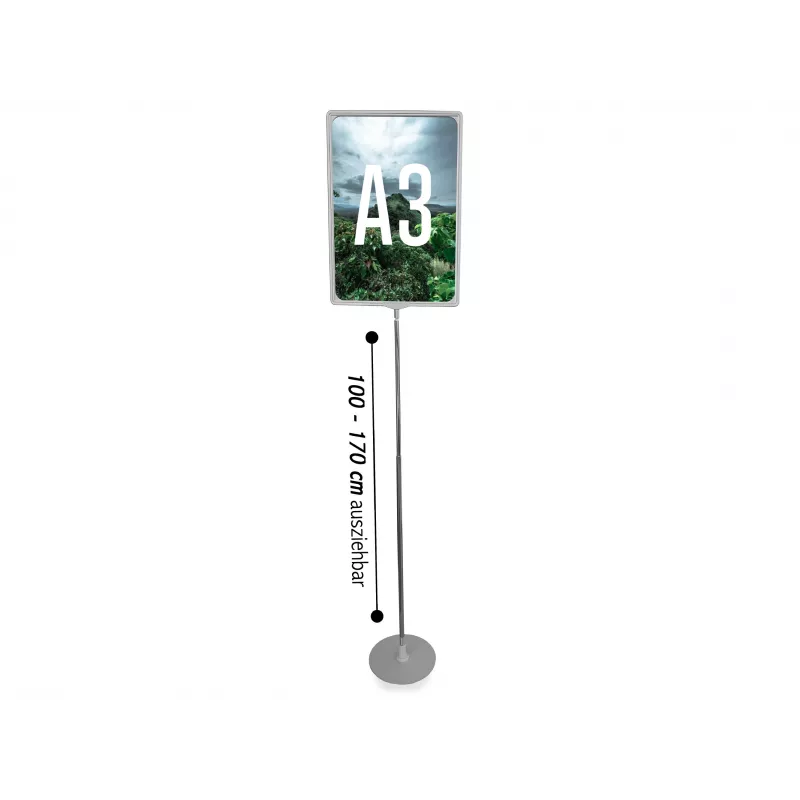 LMG PLSTA3-SI Poster Stand Exclusive A3 sidabrinis
