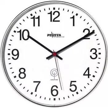 PEWETA Radiovaldomas sieninis laikrodis, matinis plastikas, 30 cm, juodas/baltas 51.130.313