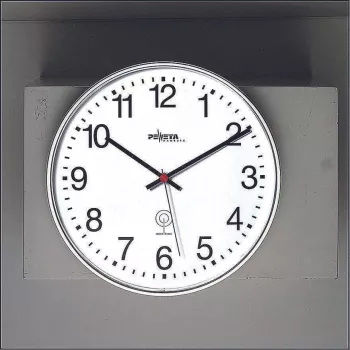 PEWETA Radiovaldomas sieninis laikrodis, matinis plastikas, 30 cm, juodas/baltas 51.130.313
