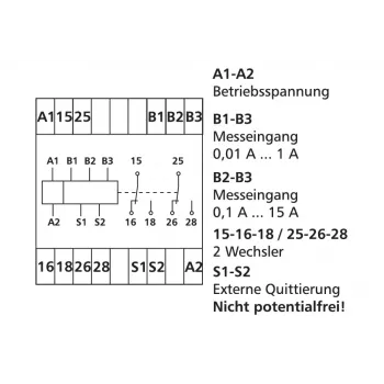 METZ Connect fazių stebėjimo relė 230 V AC, 2 perjungimo kontaktai, DIN bėgelis 1102720570