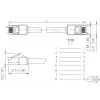 METZ CONNECT 13084U1500-E Cat.6 Ultraflex500 VoIP komutacinis kabelis RJ45 male to RJ45 male, AWG 26/7, PUR, juodas, 1,5 m