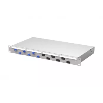 METZ CONNECT VIK 6xLC-Duplex OS2 vienmodo šviesolaidinis modulis, 12 skaidulų, PC poliravimas, šviesiai pilkas 1504507406-F