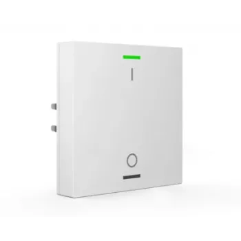 MDT BE-TAL6301.B1 KNX mygtukas 1-gang su RGBW būsenos LED ir temperatūros jutikliu, studijos balto blizgaus