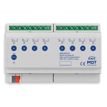 MDT AMS-0816.03 KNX perjungimo aktuatorius, 8 kanalų, 16 A, 8 TE