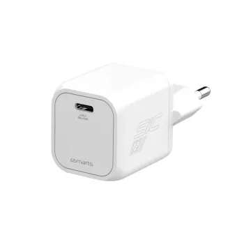 4smarts PDPlug SiC 65W USB-C sieninis įkroviklis, baltas