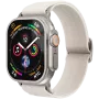VONMÄHLEN Classic Nylon Loop apyrankė Apple Watch 40/41/42mm, kreminės spalvos