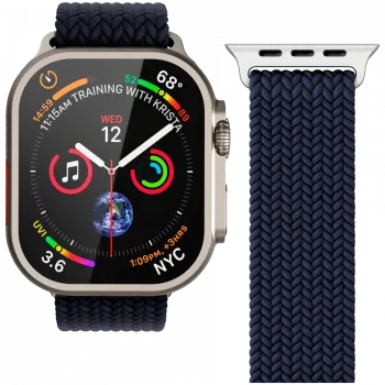 VONMÄHLEN austas nyloninis apyrankė Apple Watch 40/41/42mm, tamsiai mėlyna