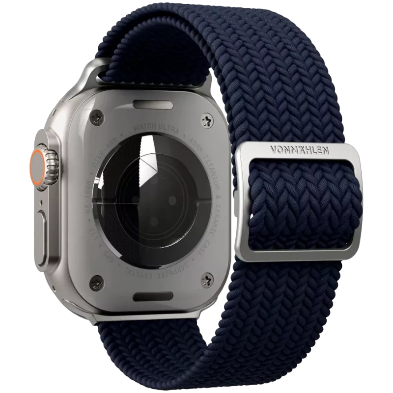 VONMÄHLEN austas nyloninis apyrankė Apple Watch 40/41/42mm, tamsiai mėlyna