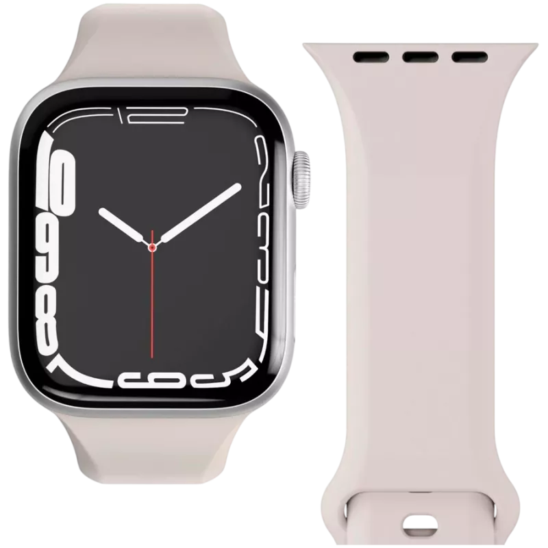 VONMÄHLEN Classic Band 2 išmaniojo laikrodžio apyrankė Apple Watch 44mm, 45mm, 49mm, vieno dydžio, kreminės spalvos