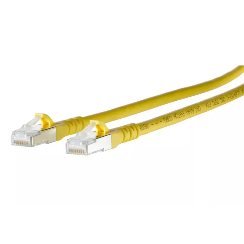 METZ CONNECT 1308450377-E Cat6a S/FTP tinklo kabelis, geltonas, 0,3 m