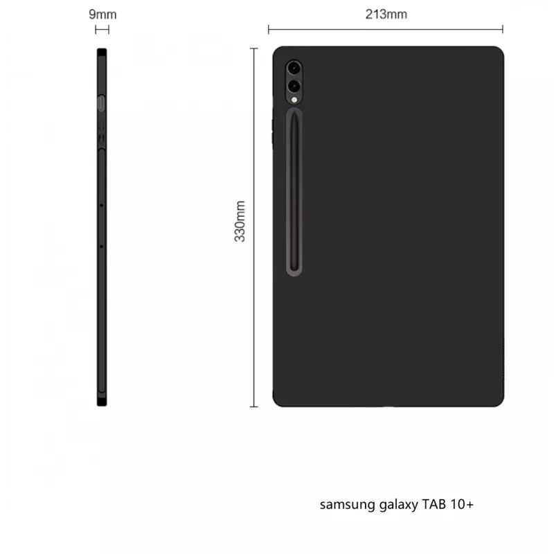 MRDISC galinis dangtelis, skirtas Samsung Galaxy Tab S10+ 5G 256 GB, juodas TPU (MG-BCSGTABS105GSW)