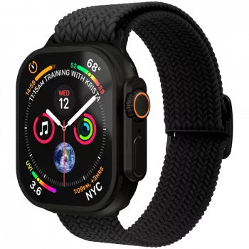 VONMÄHLEN Woven Loop 44, 45, 46, 49mm vieno dydžio, visiškai juodas