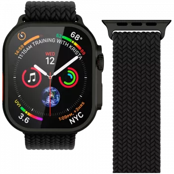 VONMÄHLEN Woven Loop 44, 45, 46, 49mm vieno dydžio, visiškai juodas