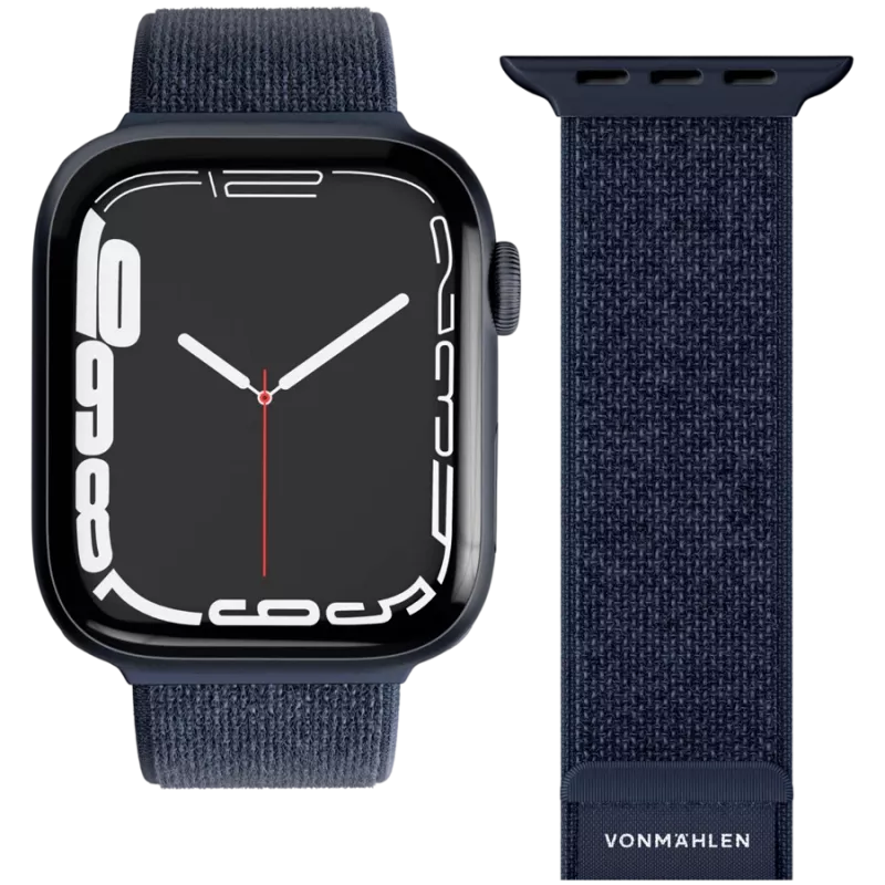 VONMÄHLEN Fitness Loop 2 išmaniojo laikrodžio apyrankė 44mm, 45mm, 46mm, 49mm korpusams, vieno dydžio, tamsiai mėlyna