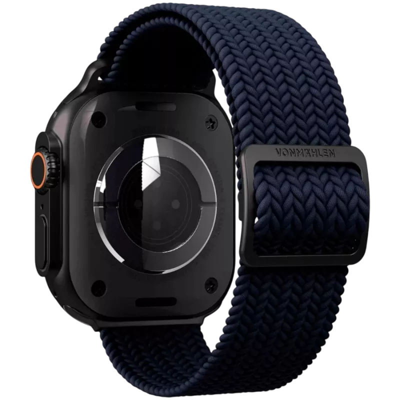 VONMÄHLEN Woven Loop 44/45/46/49mm Apple Watch apyrankė, Navy Black