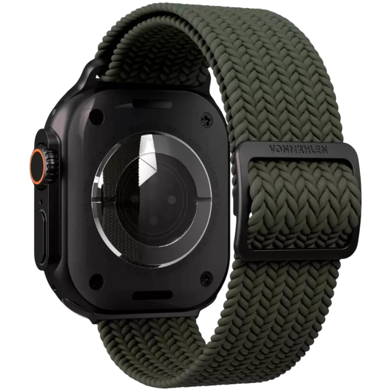 VONMÄHLEN austas laikrodis Apple Watch 44/45/46/49mm, Olive Black