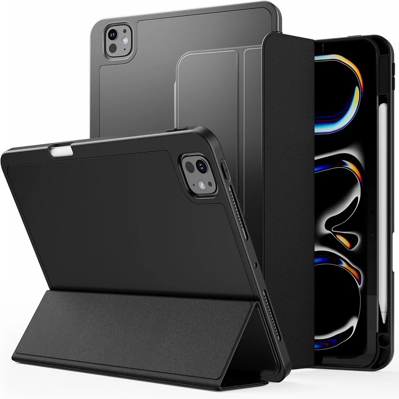 MRDISC Flip Cover dėklas Apple iPad Pro M4 - juodas TPU MG-FLIPIPADPM4
