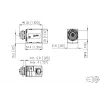 METZ MWN911A115 M12 A-Coded 4-Pole Sensor/Actuator Flush-Mount Connector, Panel Feed-Through, Male to Female, IP67
