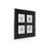 MDT BE-GT04S.01 Glass Push Button Plus 4-jų mygtukų juodas stiklinis KNX valdymo pultas