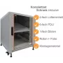 IT-BUDGET 19 inch serverio spintos SRK komplektas 12U 600x1000 mm su stiklinėmis/dėtinėmis durelėmis, 4 aktyviais ventiliatoriais, PDU, lentynomis, išardoma, šviesiai pilka 90ITB19SRK12610GG