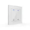 MDT BE-GTL20W.A1 Stiklinis mygtukas Glass Push Button II Light 2-jų kanalų RGB-W baltas žaliuzių/roletų valdymui