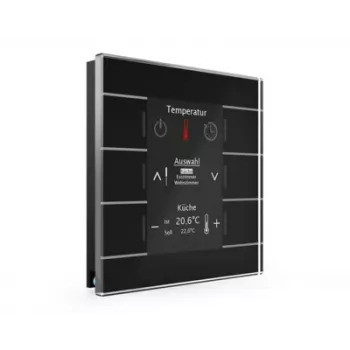 MDT BE-GBZS.01S KNX stiklo išmanusis valdymo skydelis su spalvotu ekranu, juodas