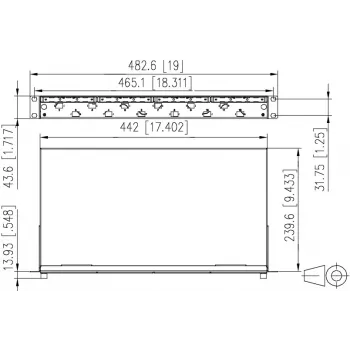 METZ CONNECT Fiber Optic Splice komutacinė panelė 6xLC-D OS2 1U Rack Mount 1504697406-F