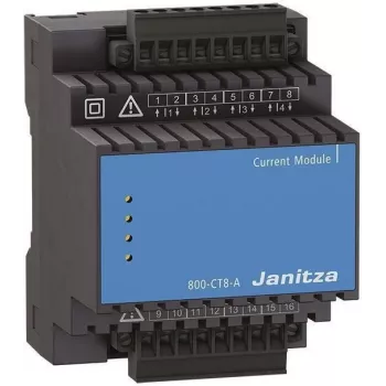 Janitza 800-CT8-A daugiakanalis srovės matavimo modulis, 8 kanalai, 1A/5A, DIN bėgelis 5231230